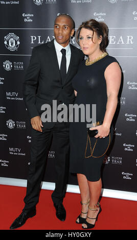 Ashley Young and Nicky Pike  arrives at Manchester United Old Trafford, for Manchester United Player Of The Year Awards Stock Photo