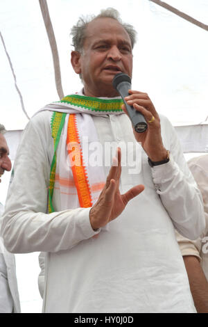 Chief minister of rajasthan, ashok gehlot, india, asia Stock Photo