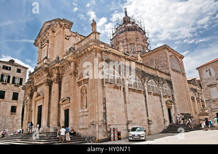 DUBROVNIK, CROATIA - JUNE 28, 2010: The neoclassical architecture of Saint Blaise church in Dubrovnik, Croatia Stock Photo