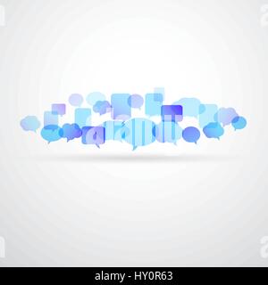 Speech bubble network background Stock Vector