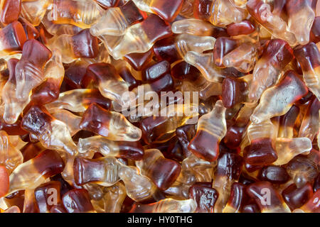 Close view of cola bottle gummi sweets Stock Photo