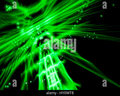 Blurred perspective background - abstract digitally generated im Stock Photo