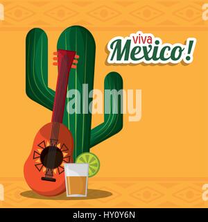 viva mexico party celebration image Stock Vector