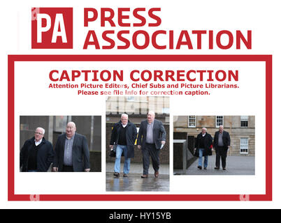 Attention Picture Editors, Chief Subs and Picture Librarians: Please note that Harry Clarke is on the right of these photos transmitted on the PA Picture Wire on Friday March 31, 2017 slugged COURTS Clarke, and not on the left as previously stated. Stock Photo