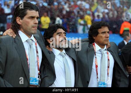 DIEGO MARADONA ARGENTINA COACH ARGENTINA COACH ELLIS PARK JOHANNESBURG SOUTH AFRICA 12 June 2010 Stock Photo