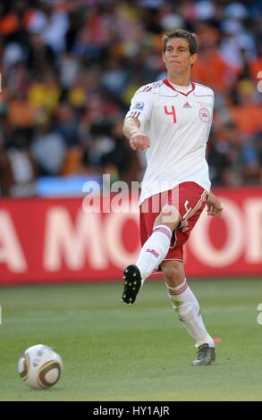 DANIEL AGGER DENMARK & LIVERPOOL FC DENMARK & LIVERPOOL FC SOCCER CITY  SOUTH AFRICA 14 June 2010 Stock Photo