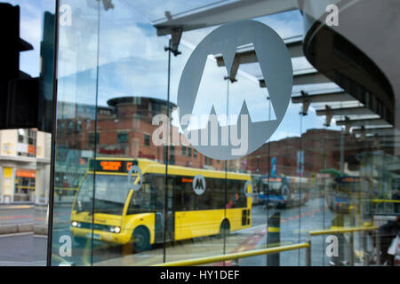 Merseytravel bus infrastructure Stock Photo