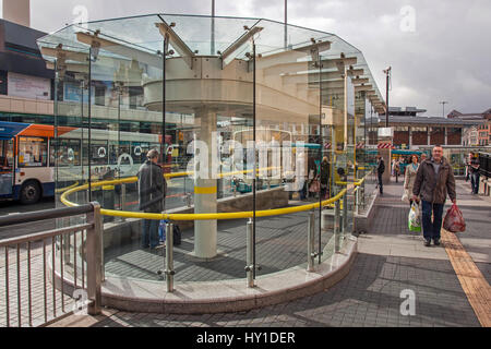 merseytravel bus queens square liverpool station city infrastructure alamy