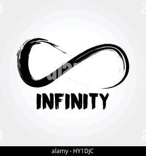 Grunge style infinity symbol Stock Vector