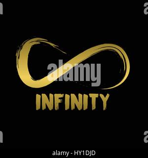Grunge style infinity symbol Stock Vector