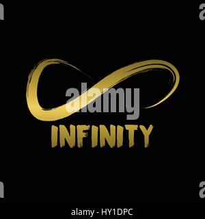 Grunge style infinity symbol Stock Vector