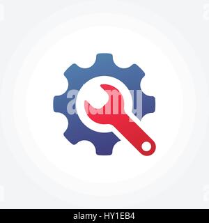 Gear Symbol vector illustration, setting or maintenance concept Stock Vector