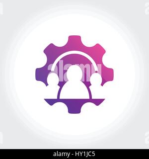 Gear Symbol vector illustration, setting or maintenance concept Stock Vector