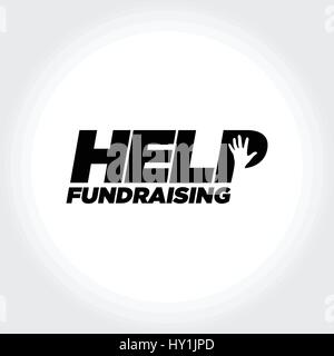 Helping People. Charity and Fundraising illustration Stock Vector