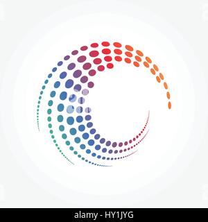 Stylized Globe with Dots Pixels Stock Vector