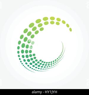 Stylized Globe with Dots Pixels Stock Vector