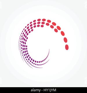 Stylized Globe with Dots Pixels Stock Vector