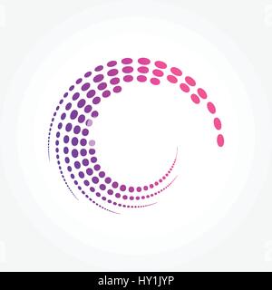 Stylized Globe with Dots Pixels Stock Vector