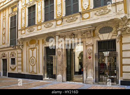 The Galleria Nazionale di Palazzo Spinola in Genova, North West Italy. The museum collection includes artwork, furnishings, ceramics, silver, books an Stock Photo