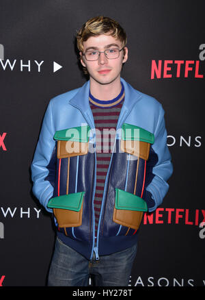 Miles Heizer at Netflix's "13 Reasons Why" Los Angeles Premiere held at