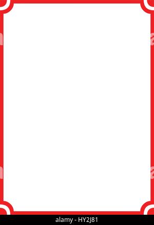 vector of beautiful red frame, modern pattern board for text and picture Stock Vector