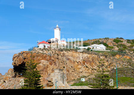 Cape st. Blaize Lighthouse at the point of Mossel Bay, Western Cape, South Africa Stock Photo