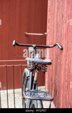 antique wooden bicycle