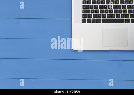 Overhead shot of laptop computer Stock Photo