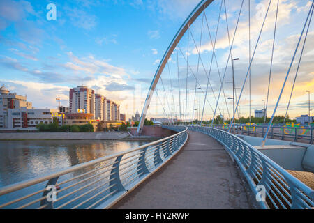 The bridge in Astana, in the capital of Kazakhstan Stock Photo