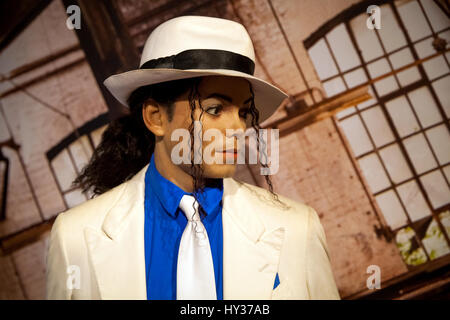 Amsterdam, Netherlands - March, 2017: Wax figure of Michael Jackson in Madame Tussauds Wax museum in Amsterdam, Netherlands Stock Photo