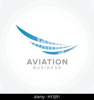 Aviation Industry using bird wings symbol Stock Vector