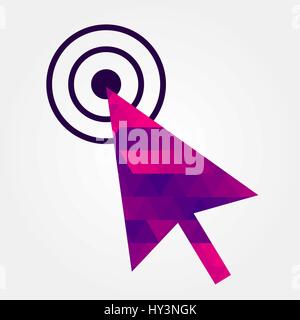 Computer arrow clicking. Colorful gradient. Stock Vector