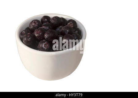 Small bowl of saskatoon berries (june berries), a traditional food of North American Indiansƒbowl Stock Photo