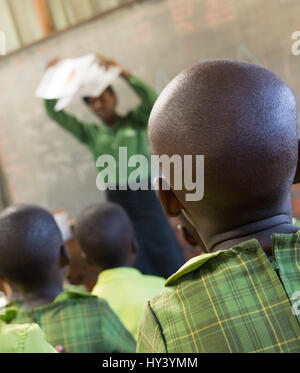 Pupils at a Bridge International Academies primary school in Mpigi, Uganda. Stock Photo