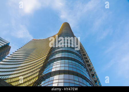 Unicredit Tower Corporate Building Made from Glass and Steel Stock Photo