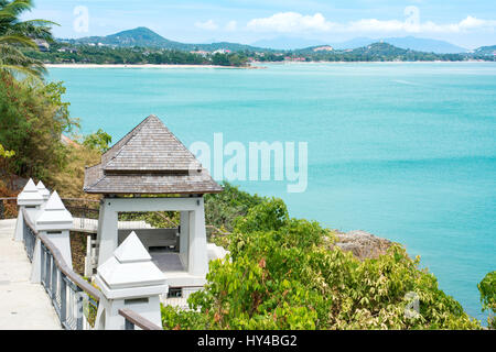 Viewpoint on the tropical horizon of Samui island in Thailand Stock Photo