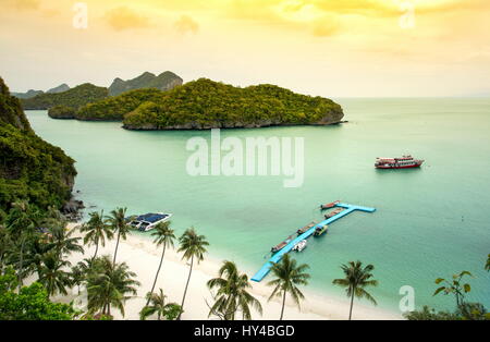 Mu Ko Ang Thong Thailand National marine park dock Stock Photo