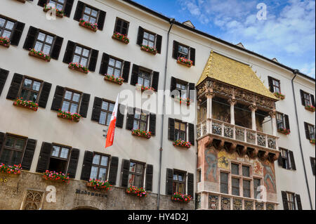 The iconic Gold Roof medieval building, Innsbruck, Austria Stock Photo