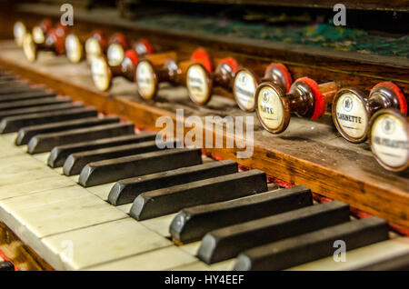 Vintage Organ Piano Stock Photo