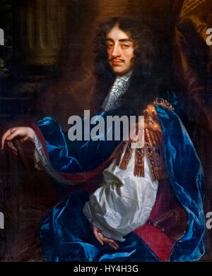 Charles II. Portrait of King Charles II by Sir Peter Lely, oil on canvas, 1660s Stock Photo