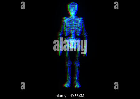 Human Skeleton Wireframe Hologram in Motion. Nice 3D Rendering Stock ...