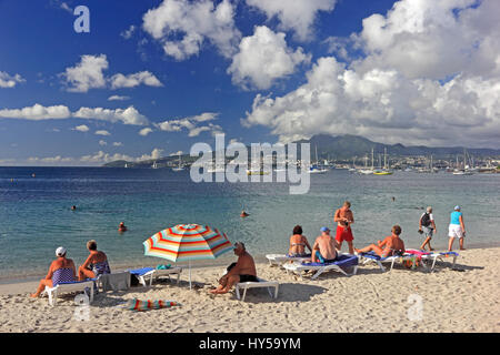 Beach at Anse Mitan, Fort-de-France, Martinique Stock Photo