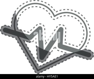 silhouette heartbeat cardio vital sign Stock Vector Image & Art - Alamy