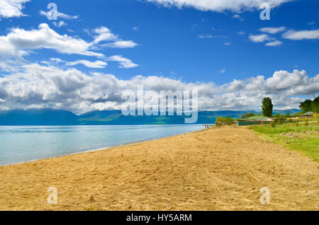 Beach, Lake Prespa, Macedonia Stock Photo