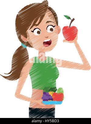 healthy eating related icons image  Stock Vector