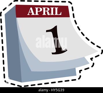 april 1 icon image Stock Vector