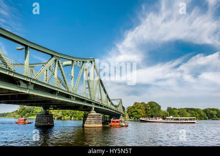 Glienicker Bridge over River Spree, Potsdam, Berlin, Germany Stock Photo