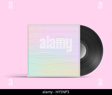 Vinyl record with cover Stock Photo