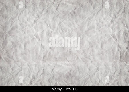Textures background image: old white crumpled paper sheet. Stock Photo