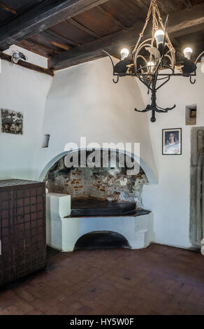 Interior of Bran Castle near Bran, Romania, so called 'Dracula's Castle', home of title character in Bram Stoker's 'Dracula' novel Stock Photo